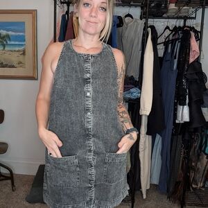 Free People Charcoal Midi Dress